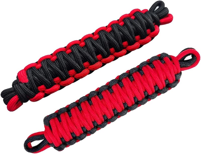 KIXILO Door Limiting Straps for 1987-2023 Wrangler CJ YJ TJ JK JL & Gladiator JT Truck Retractable High Toughness Swing Limiter Replacement Parts 2 Pack (Red and Black) - Image 2